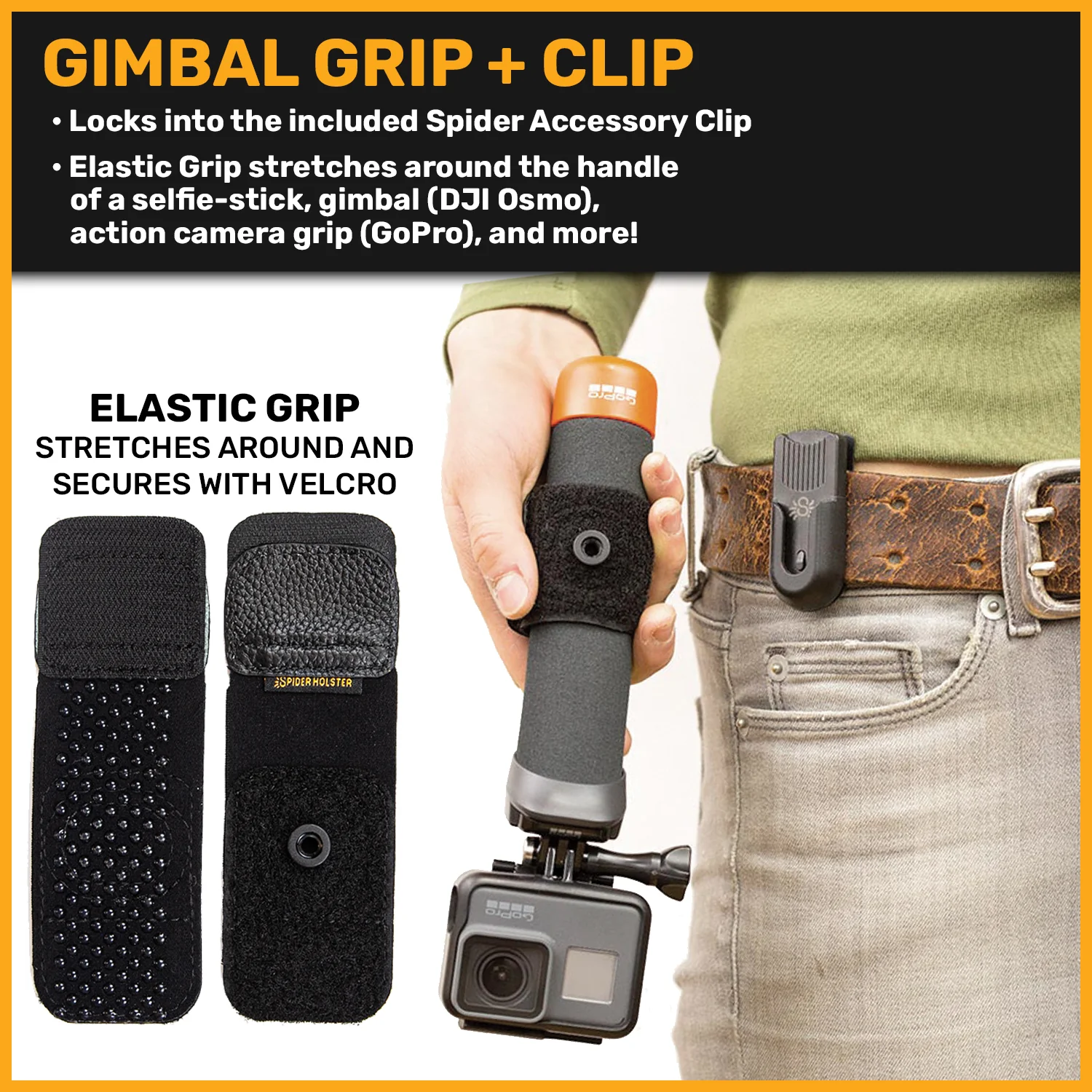 920: SpiderMonkey Action Grip - Gimbal Grip + Clip - Image 3