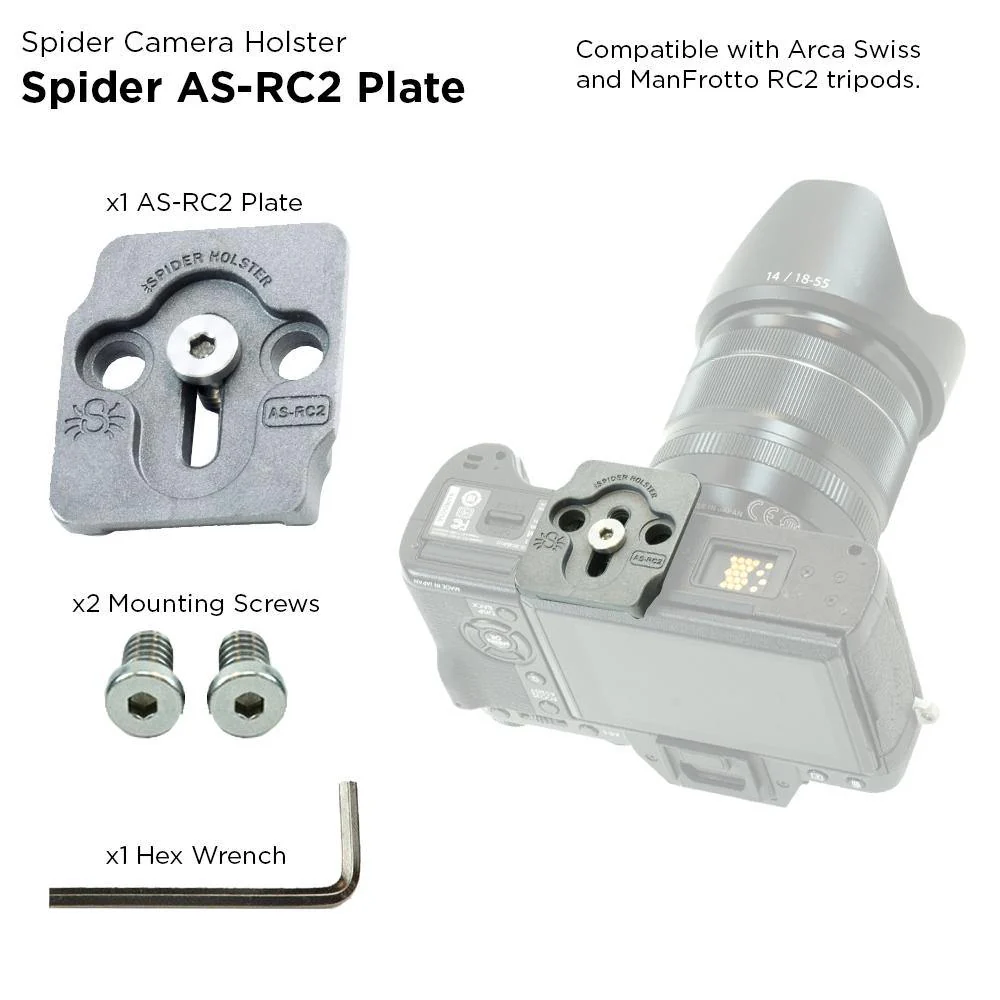 311: SpiderPro Tripod Plate - AS-RC2 (Arca Swiss + Manfrotto Adapter Plate) - Image 4