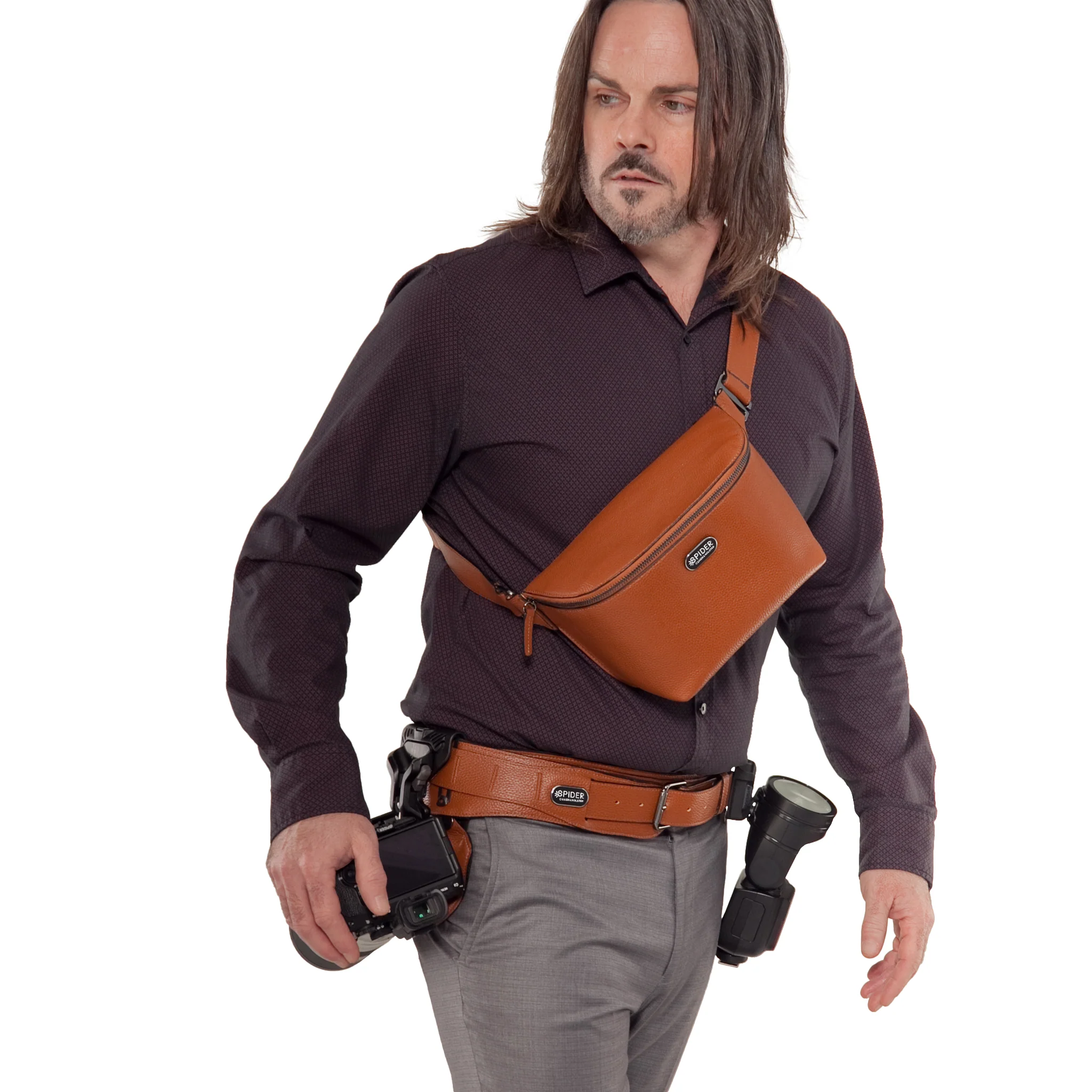 1540: SpiderPro Leather Sling Pouch - Image 17