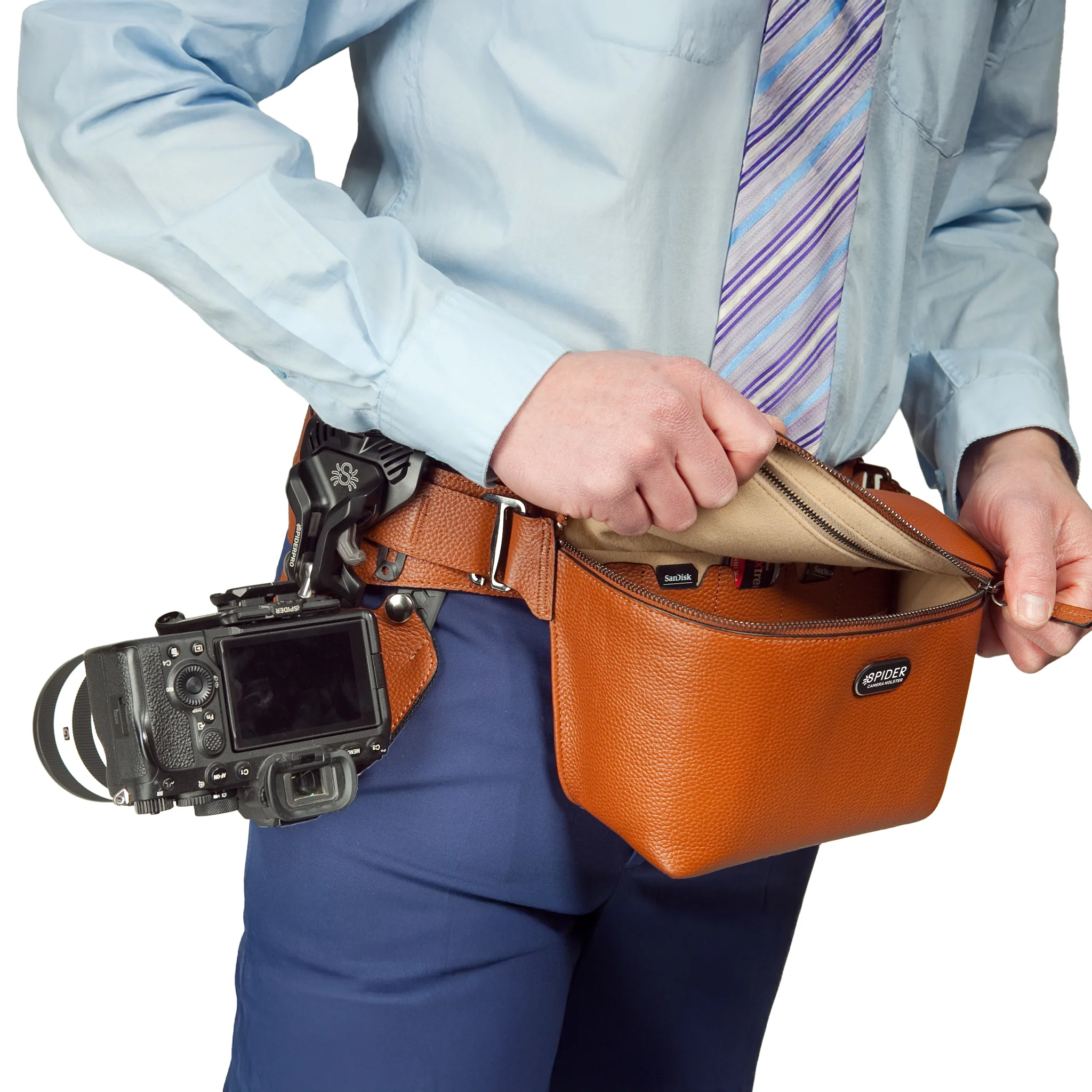 1540: SpiderPro Leather Sling Pouch - Image 19