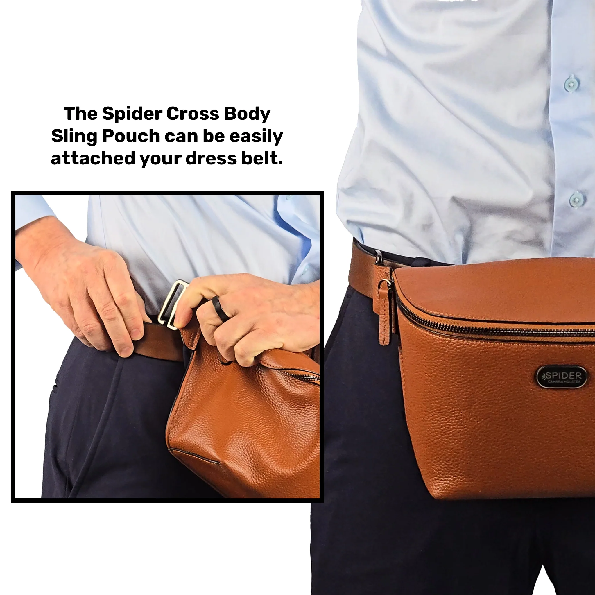 1540: SpiderPro Leather Sling Pouch - Image 3