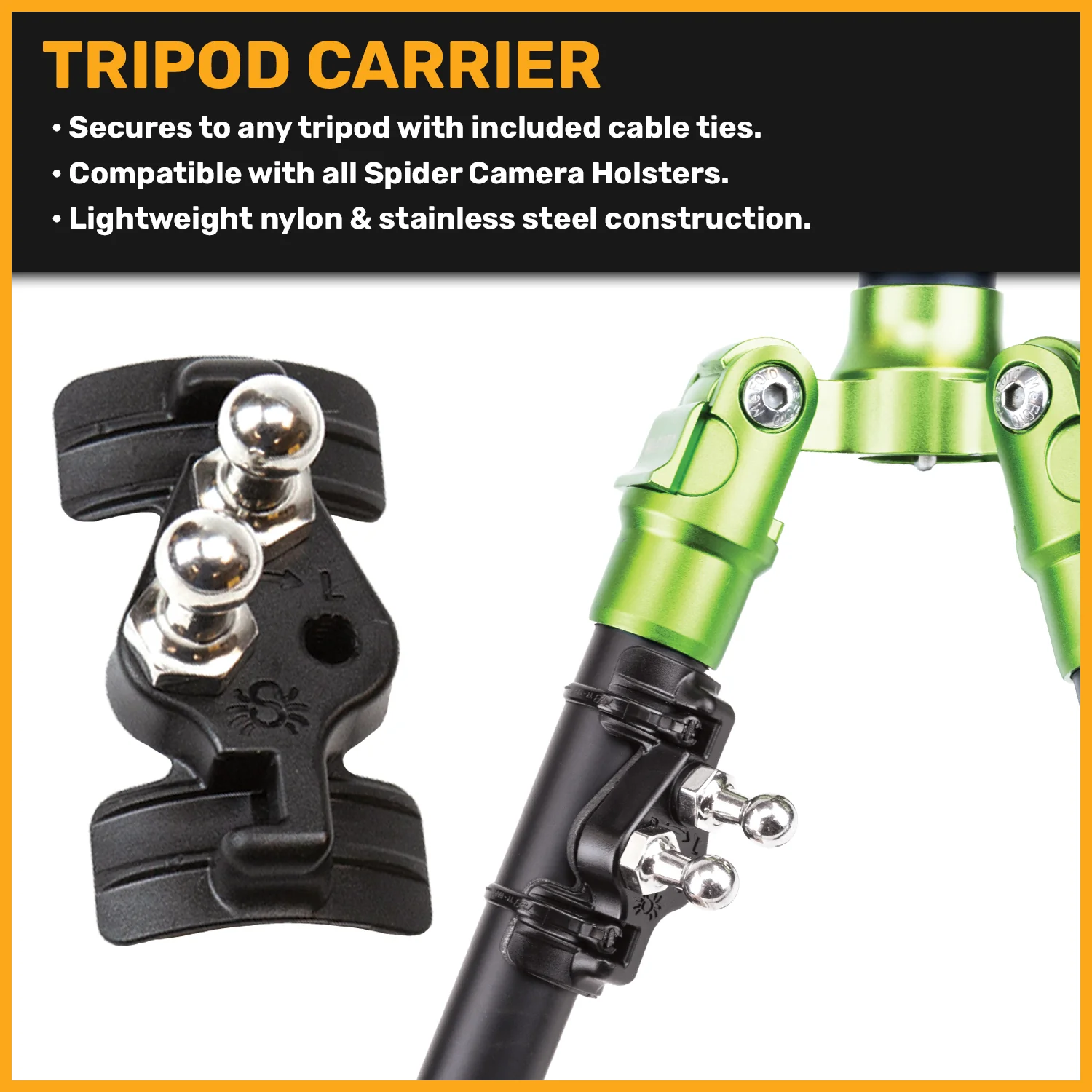 861: BlackWidow Tripod Carrier Kit - Holster + Tripod Leg Adapter v2 - Image 3