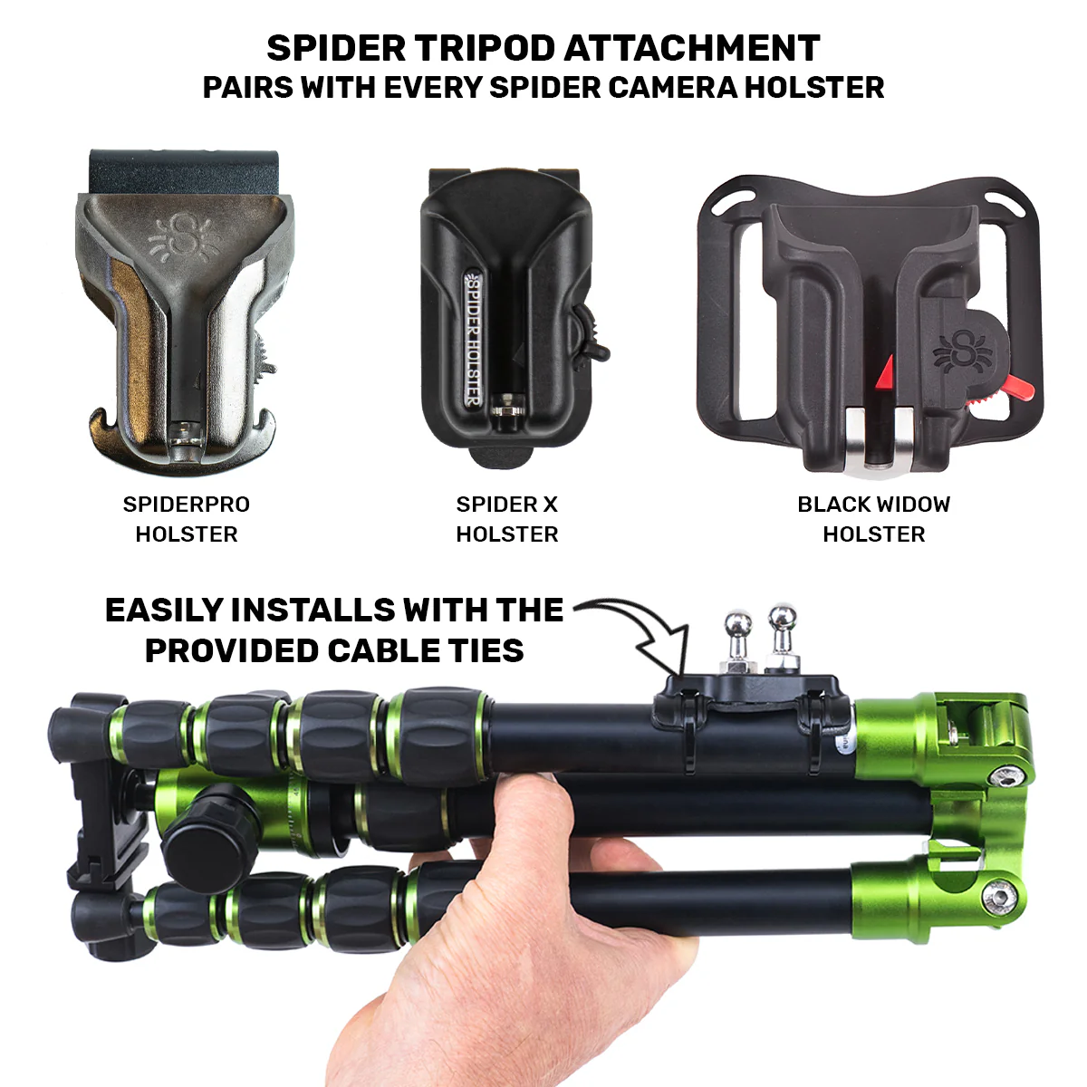 861: BlackWidow Tripod Carrier Kit - Holster + Tripod Leg Adapter v2 - Image 4